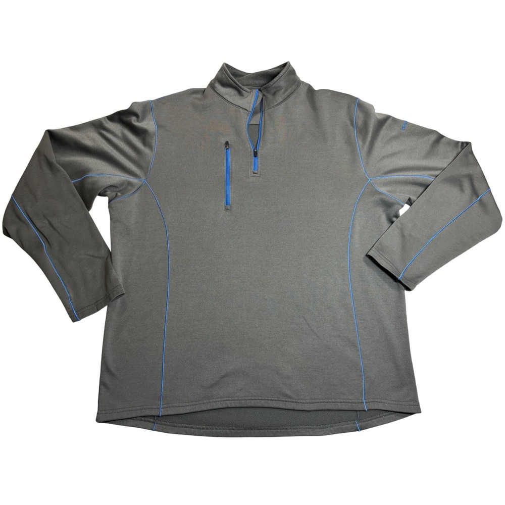 Peter Millar Pullover Men Gray Excellent Warmth 4 Quarter Zip Southern Co Large